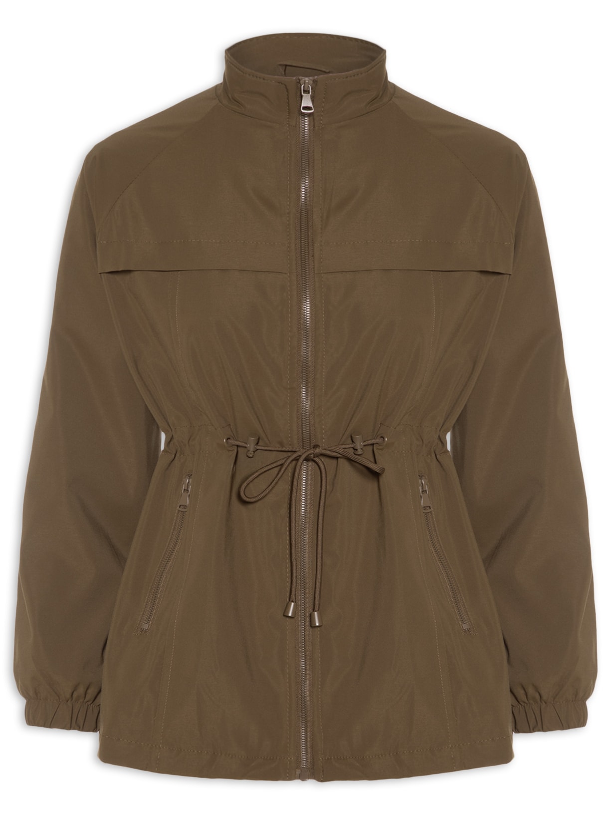 Parka Feminina Utilitária Ajustável - Marrom