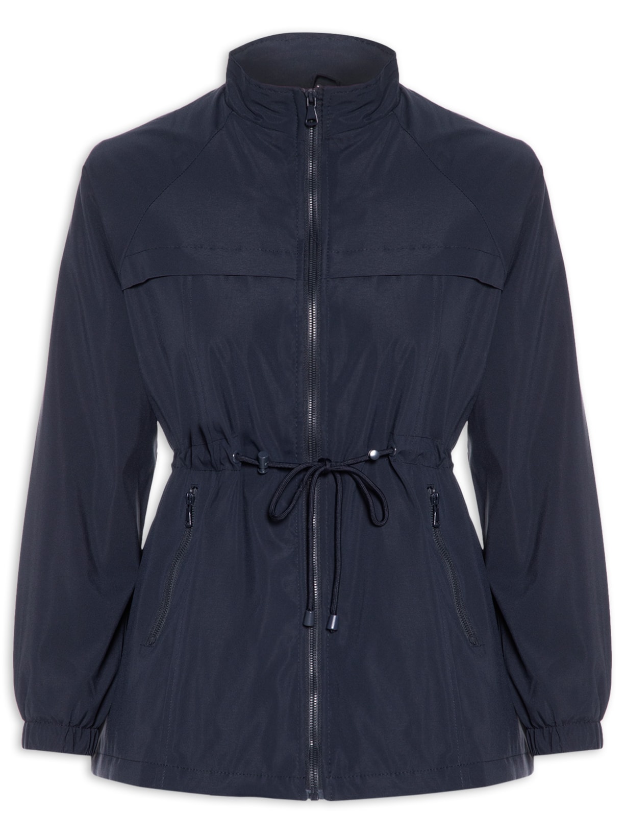 Parka Feminina Utilitária Ajustável – Azul