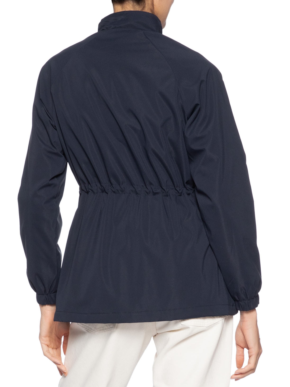 Parka Feminina Utilitária Ajustável   – Azul Basiq