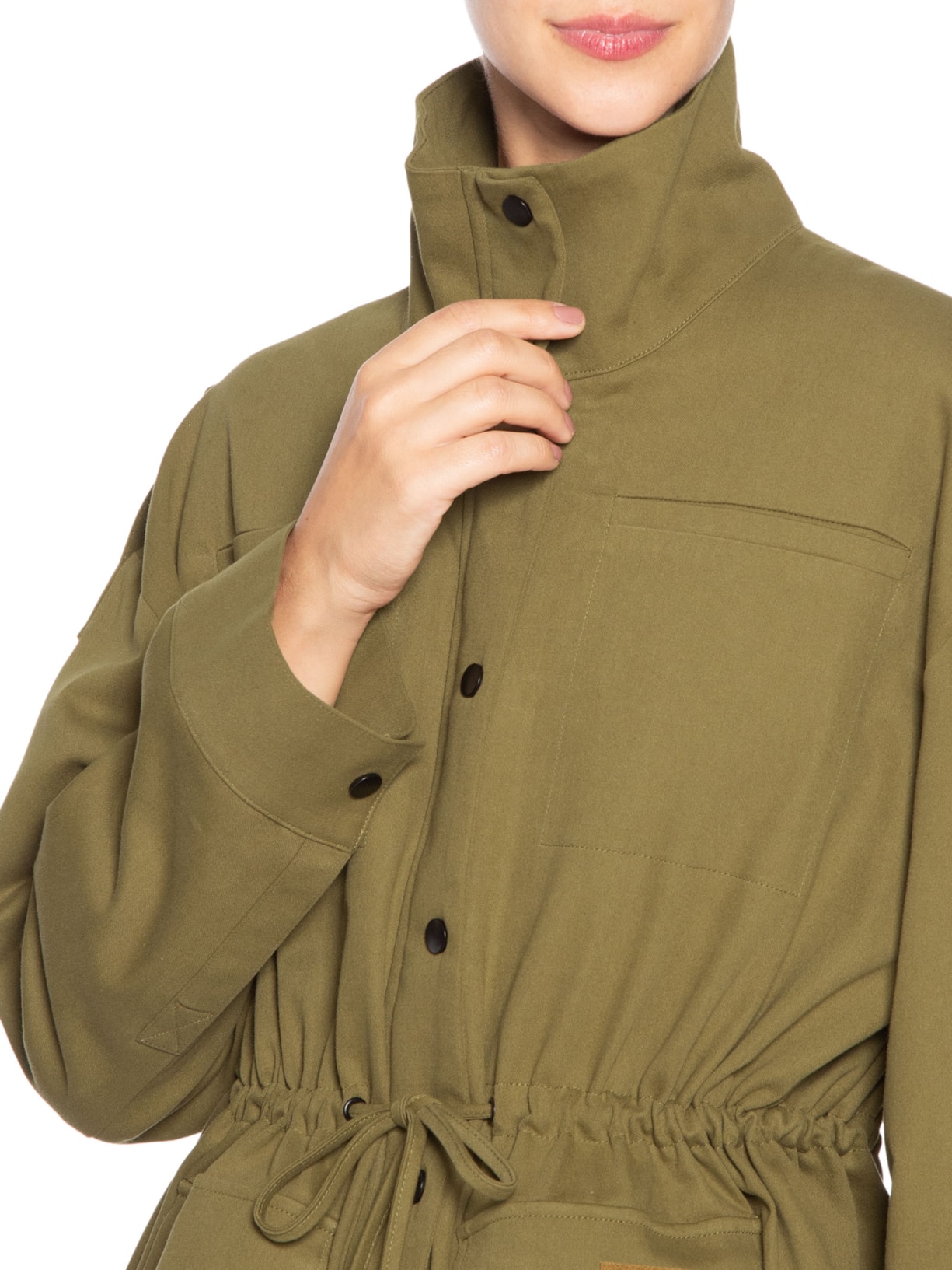 Parka Feminina Verde Animale Jeans