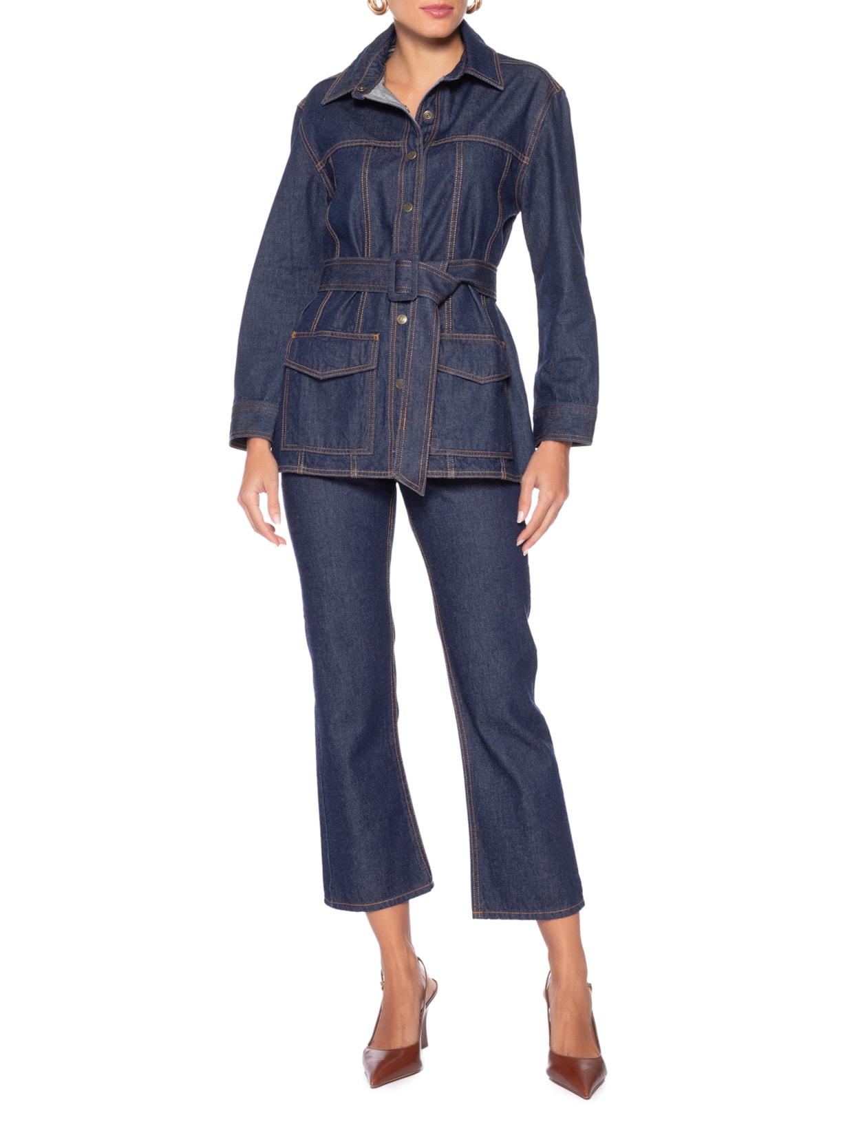 Parka Feminina Willow Azul Carol Bassi