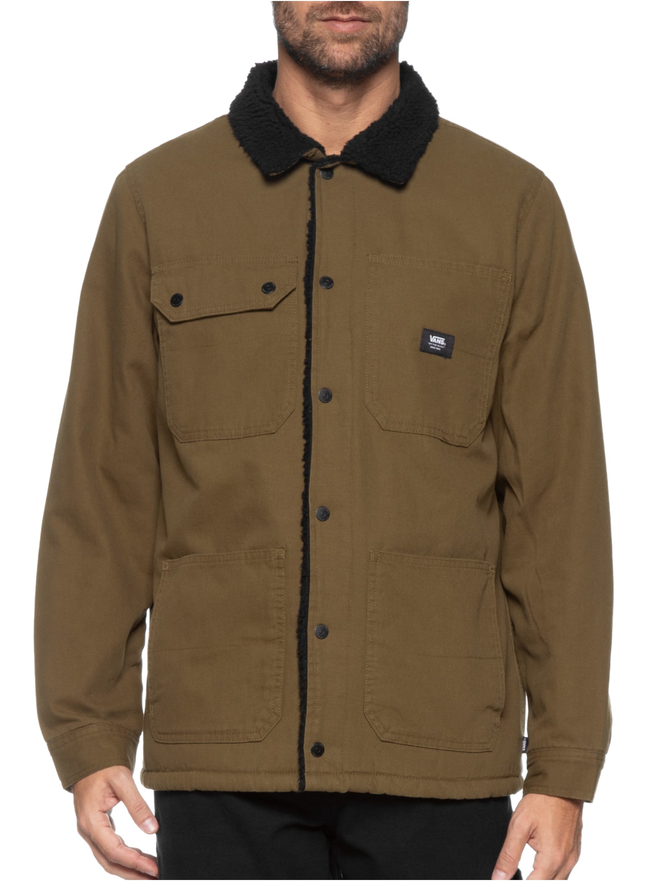 Parka Masculina Drill Chore Coat Sherpa Ii Marrom Shop2gether