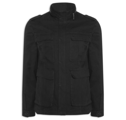 Parka Masculina Ripstop Cotton - Preto