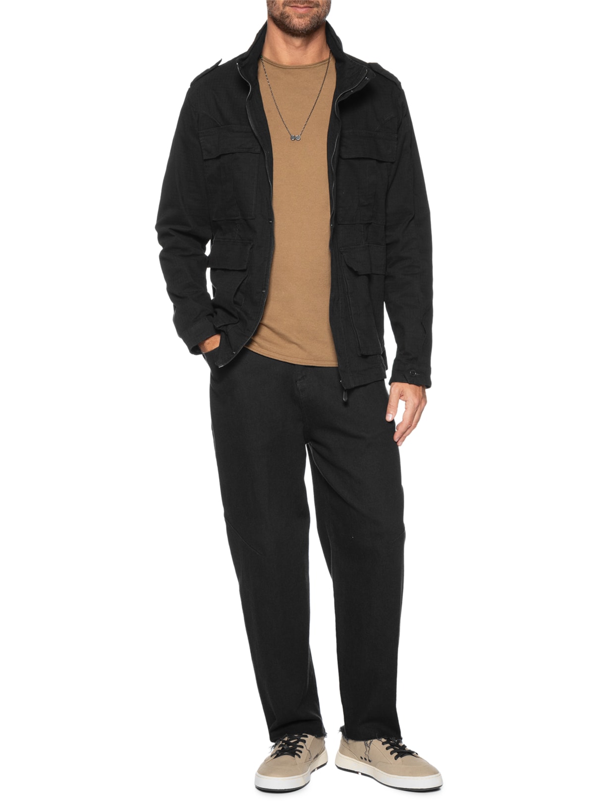Parka Masculina Ripstop Cotton Preto Osklen