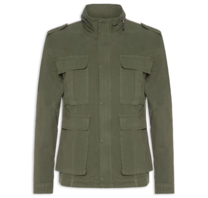 Parka Masculina Ripstop Cotton – Verde