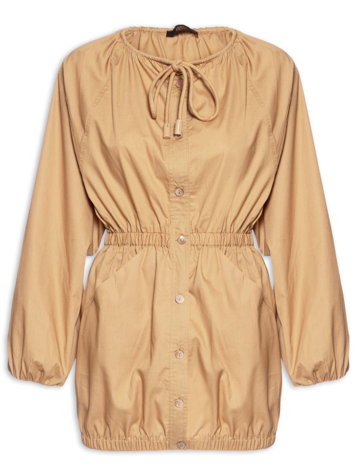 Parka Vestido Tan Bege Animale