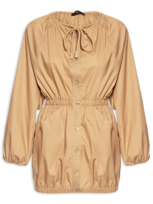 Parka Vestido Tan - Bege