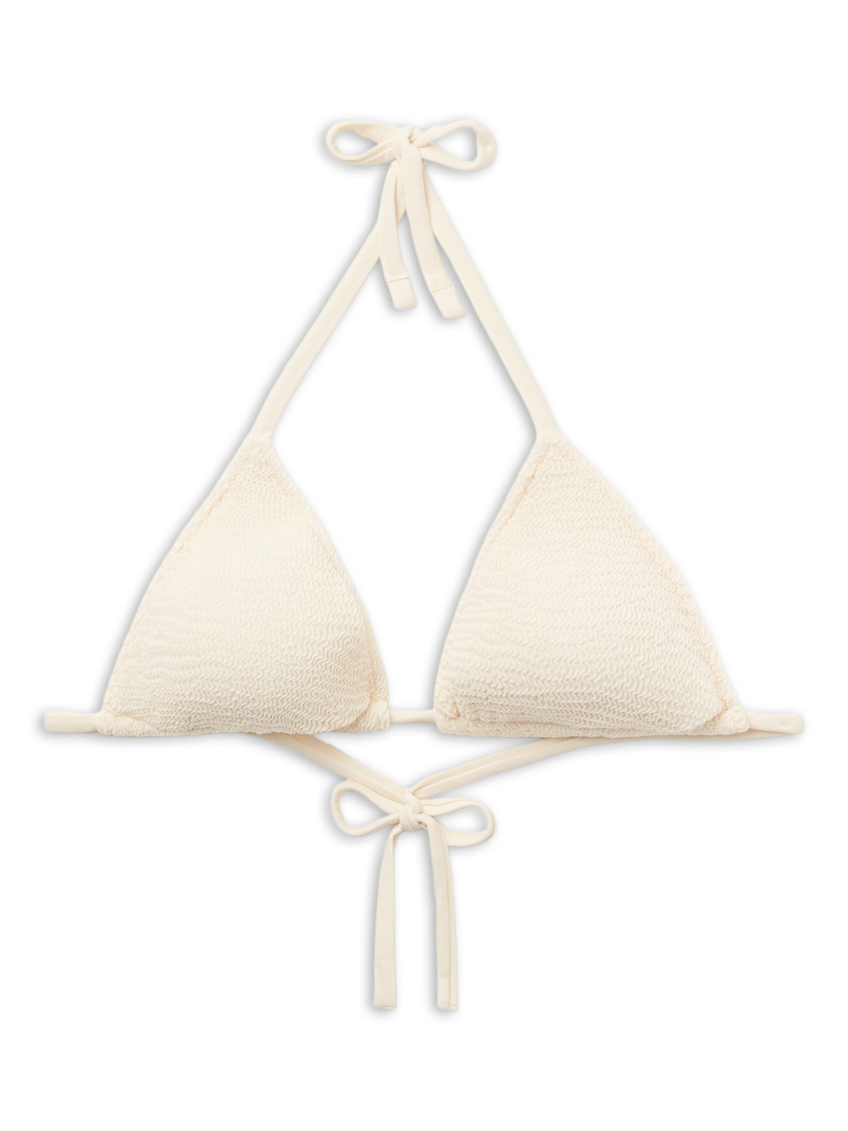 Parte De Cima Biquíni Cortininha Crinkle Waves - Branco