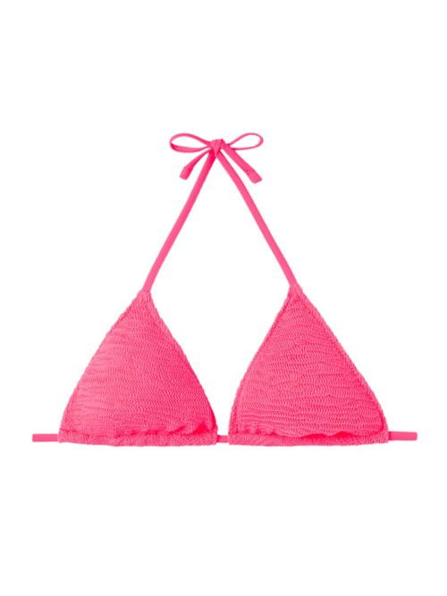 Parte De Cima Biquíni Cortininha Crinkle Waves - Rosa
