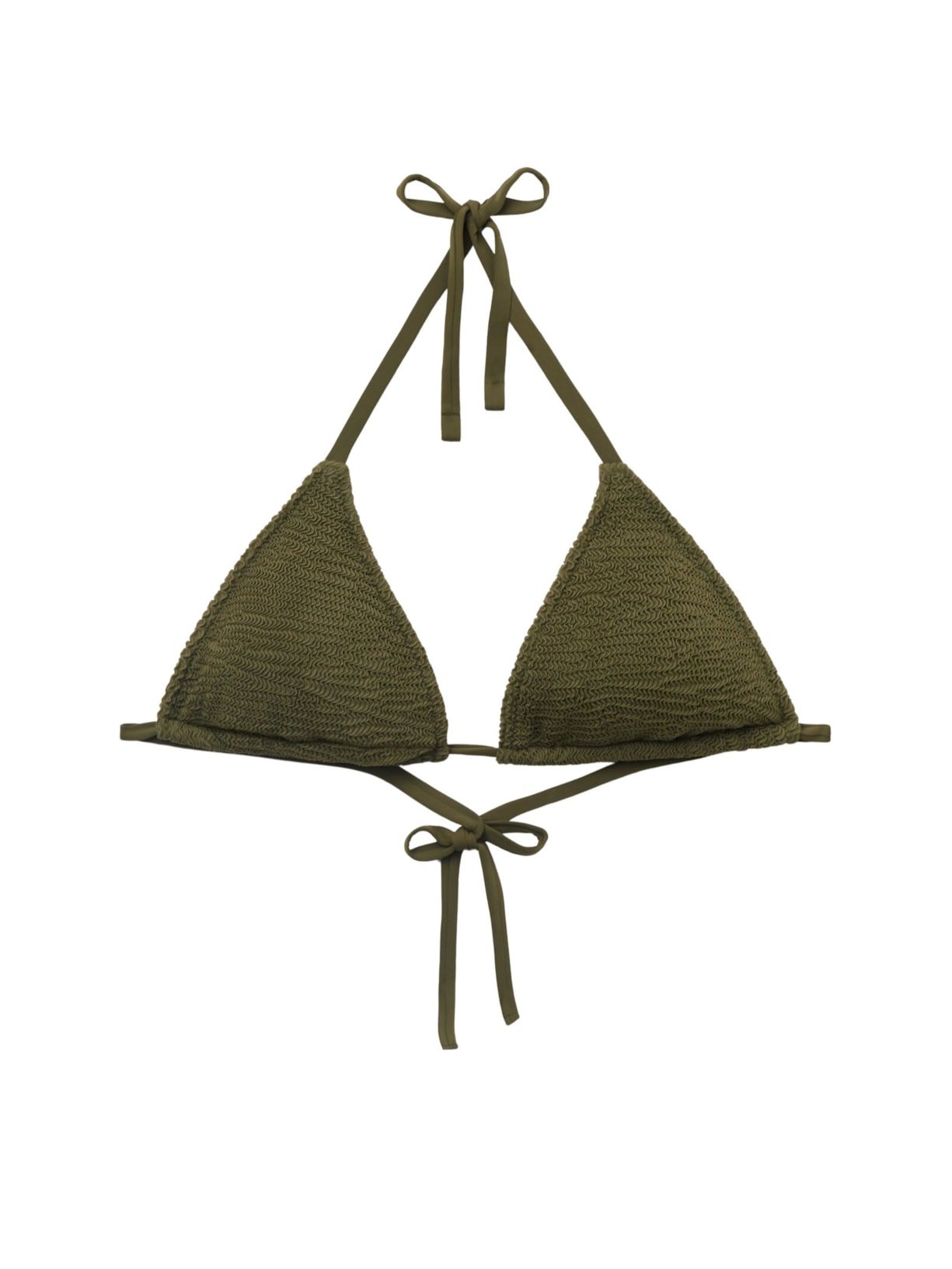 Parte De Cima Biquíni Cortininha Crinkle Waves Verde Calzedonia