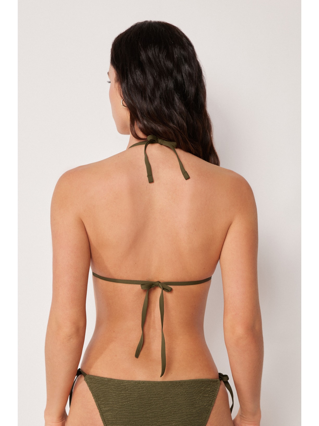 Parte De Cima Biquíni Cortininha Crinkle Waves Verde Calzedonia