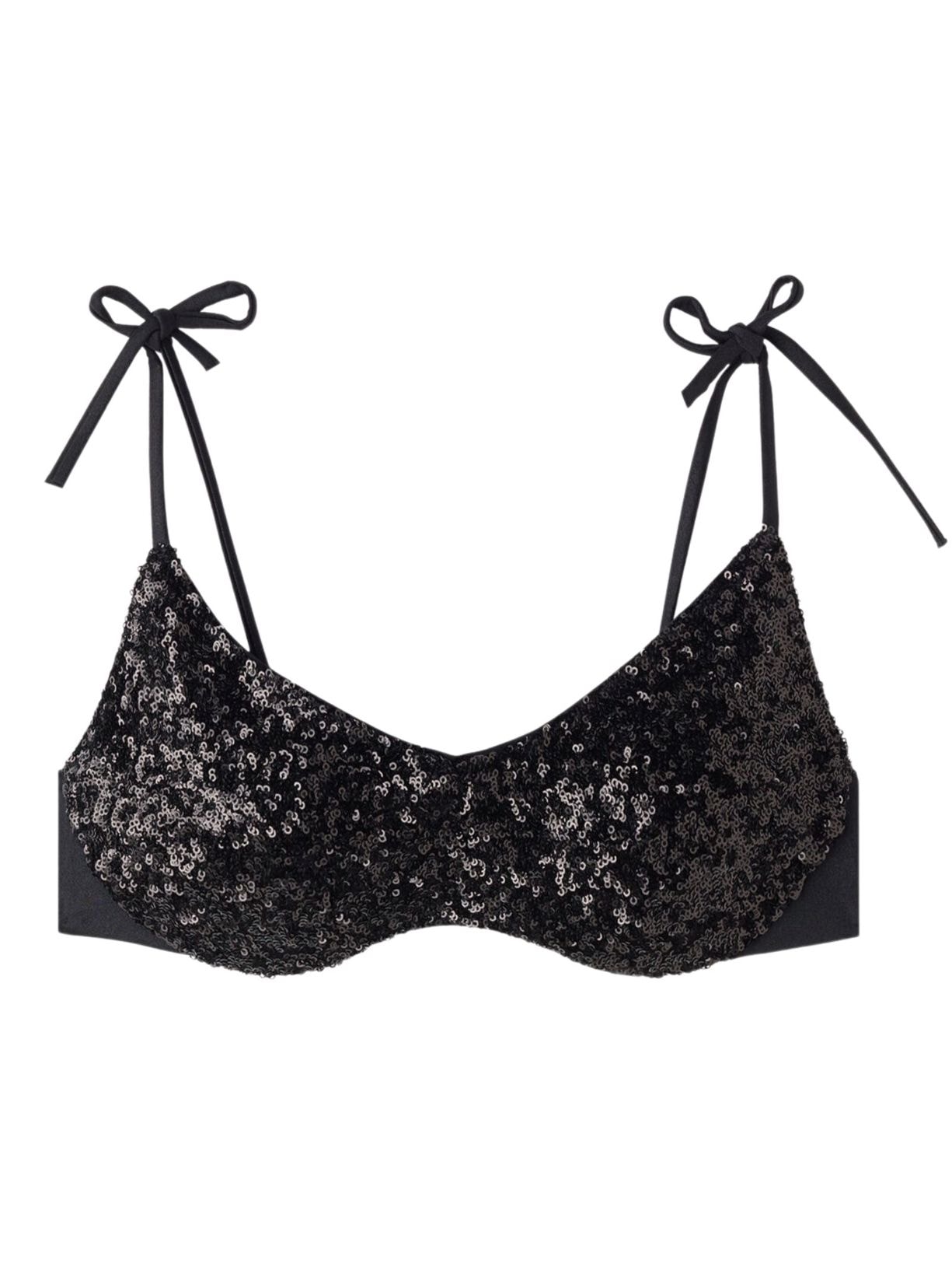 Parte De Cima De Biquíni Almofadado Cannes Preto Calzedonia