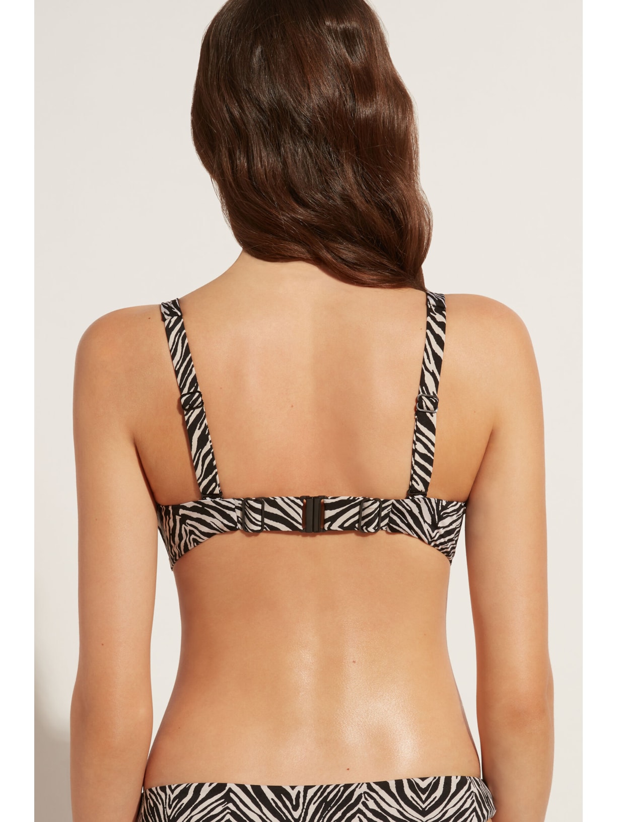 Parte De Cima De Biquíni Balconette Com Estampa De Zebra Nairobi Preto Calzedonia