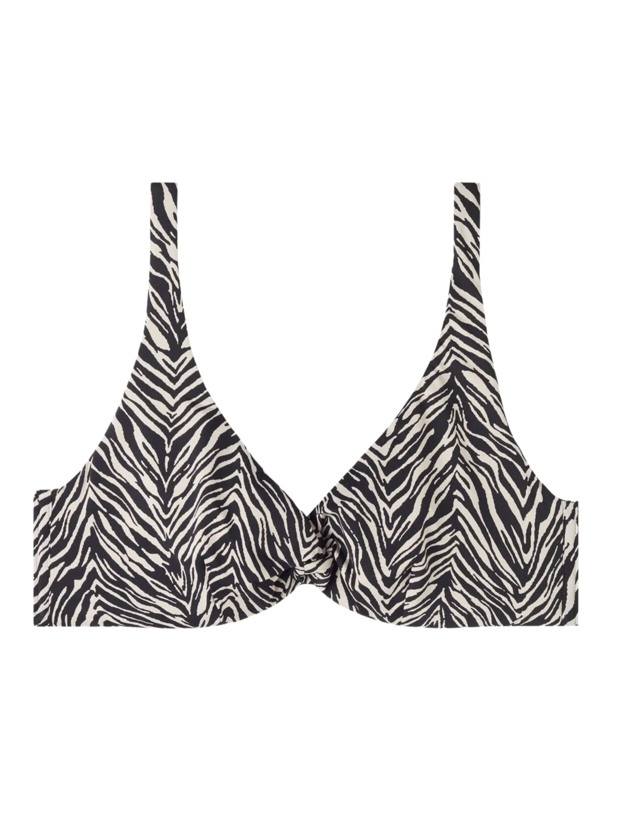 Parte De Cima De Biquíni Balconette Com Estampa De Zebra Nairobi Preto Calzedonia