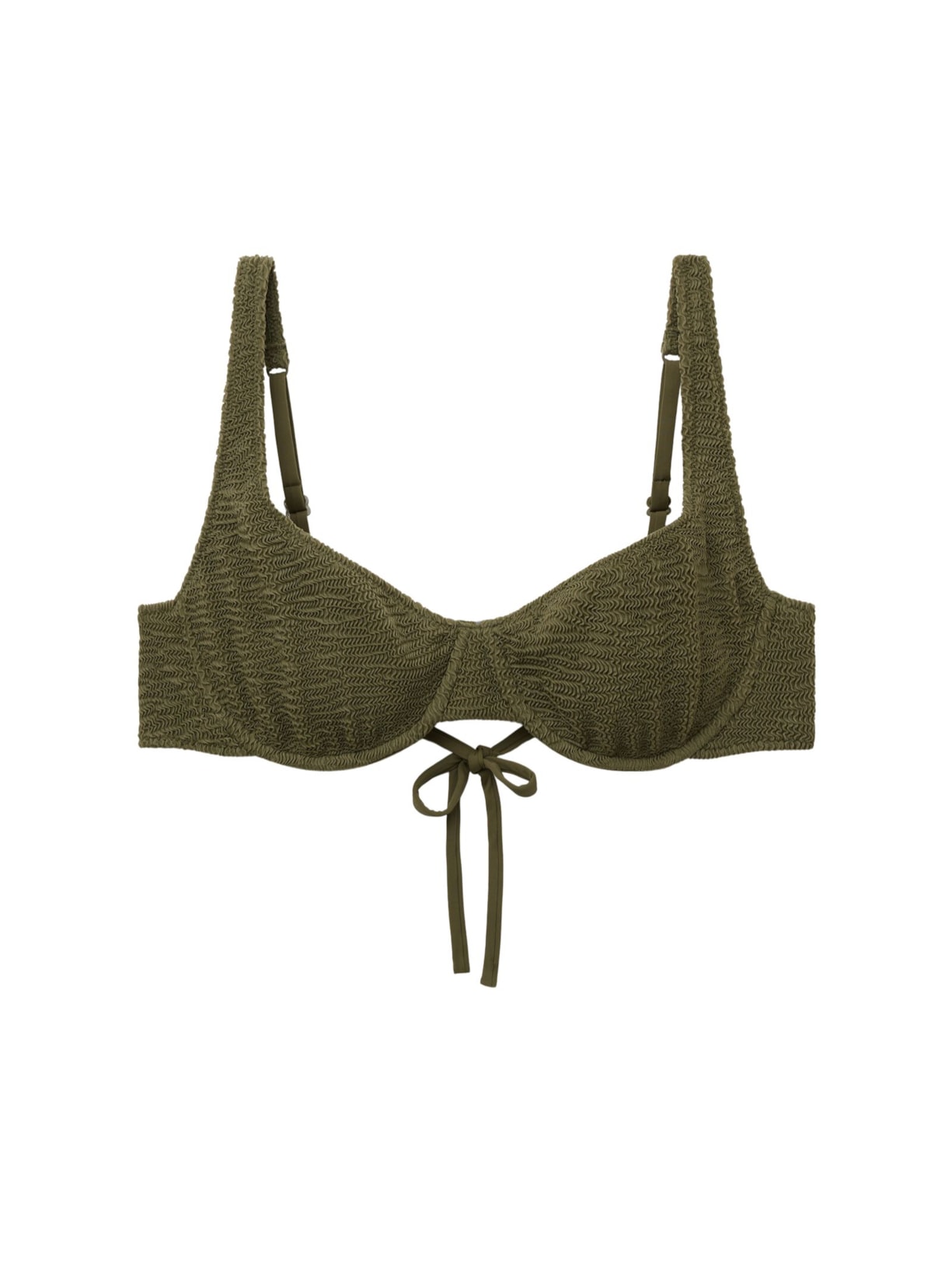 Parte De Cima De Biquíni Balconette Crinkle Waves Verde Calzedonia