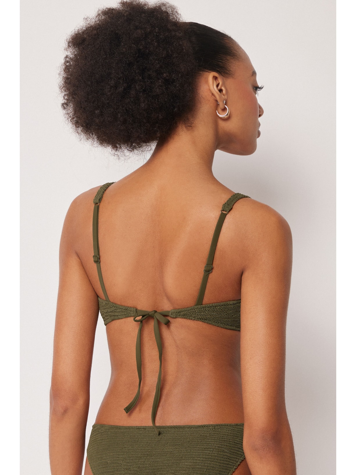 Parte De Cima De Biquíni Balconette Crinkle Waves Verde Calzedonia
