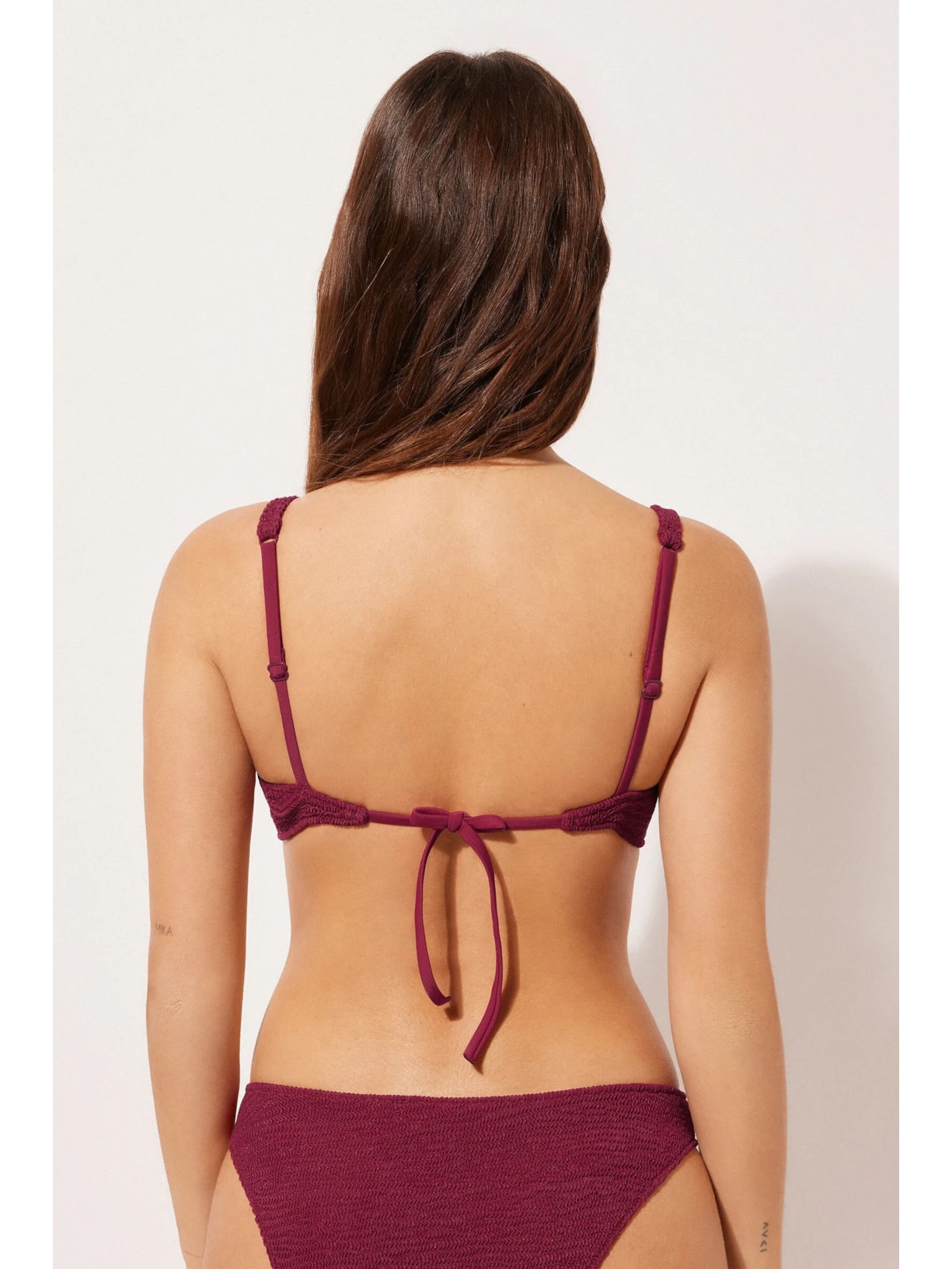 Parte De Cima De Biquíni Balconette Crinkle Waves Vermelho Calzedonia