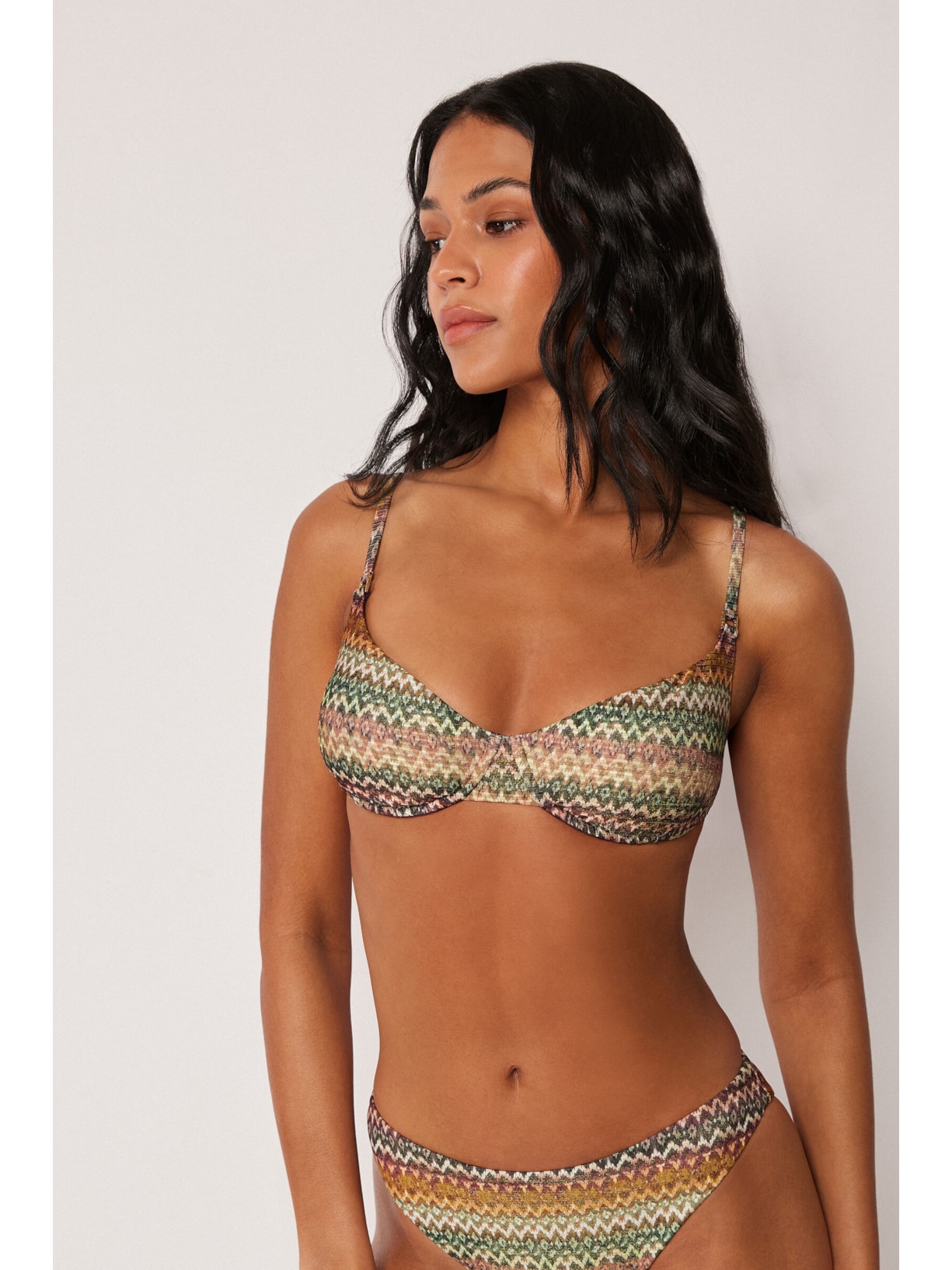 Parte De Cima De Biquíni Balconette Elegant Ethnic Verde Calzedonia