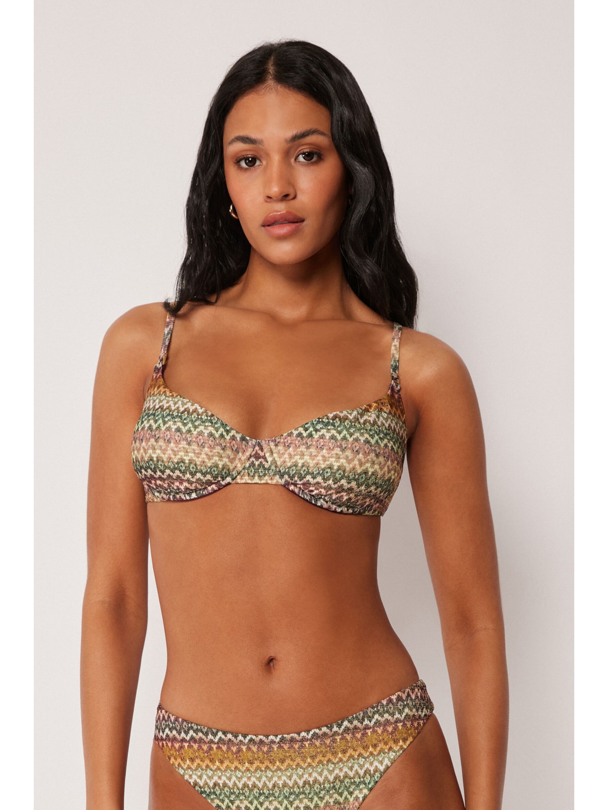 Parte De Cima De Biquíni Balconette Elegant Ethnic Verde Calzedonia