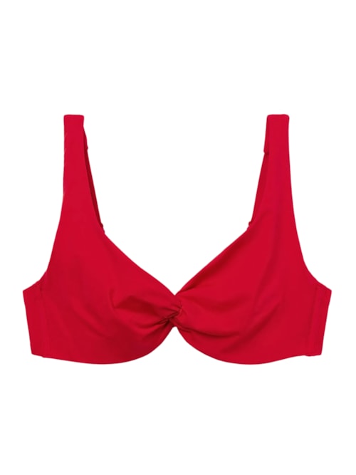Parte De Cima De Biquíni Balconette Indonésia - Vermelho