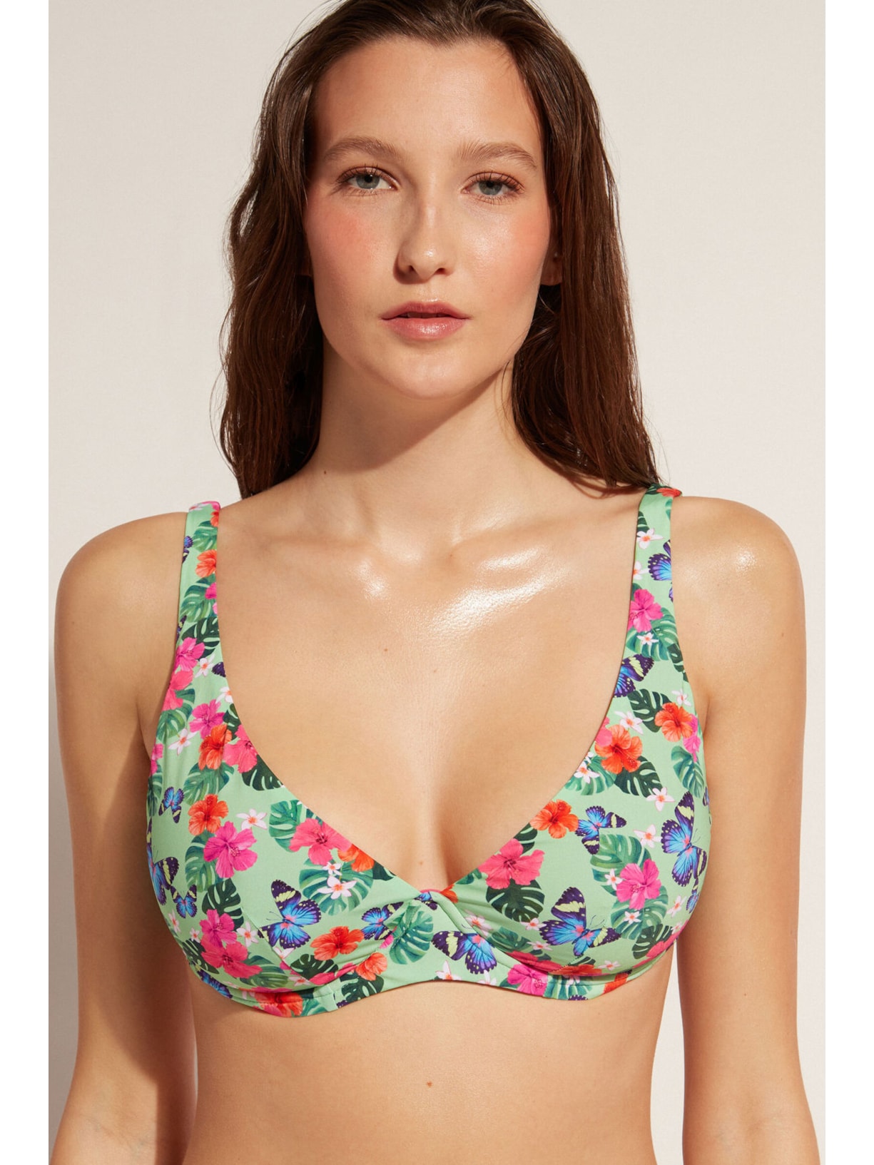 Parte De Cima De Biquíni Balconette Malibu Verde Calzedonia