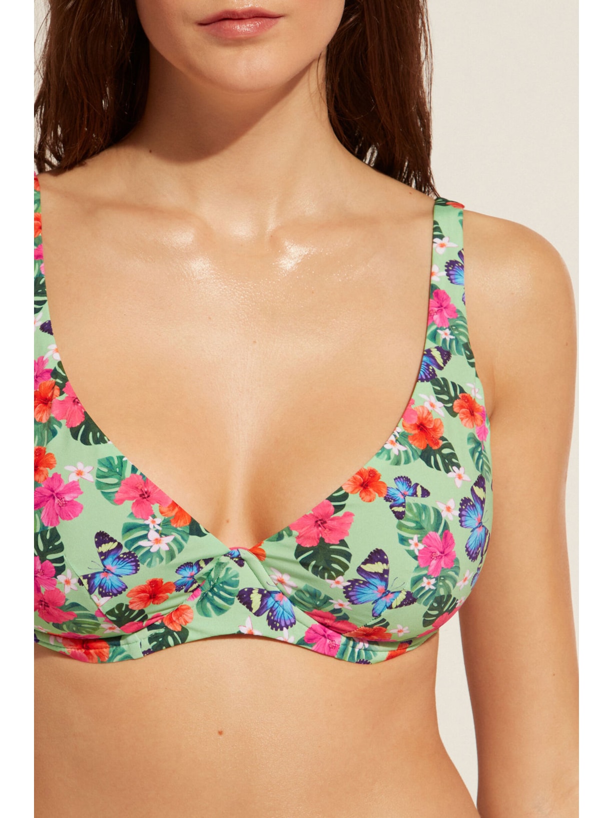 Parte De Cima De Biquíni Balconette Malibu Verde Calzedonia