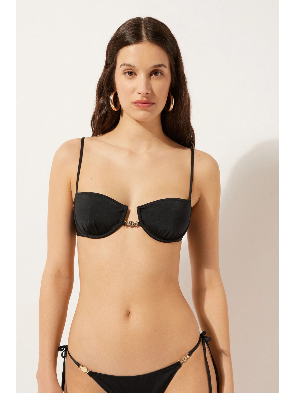 Parte De Cima De Biquíni Balconette Minimal Fit Preto Calzedonia