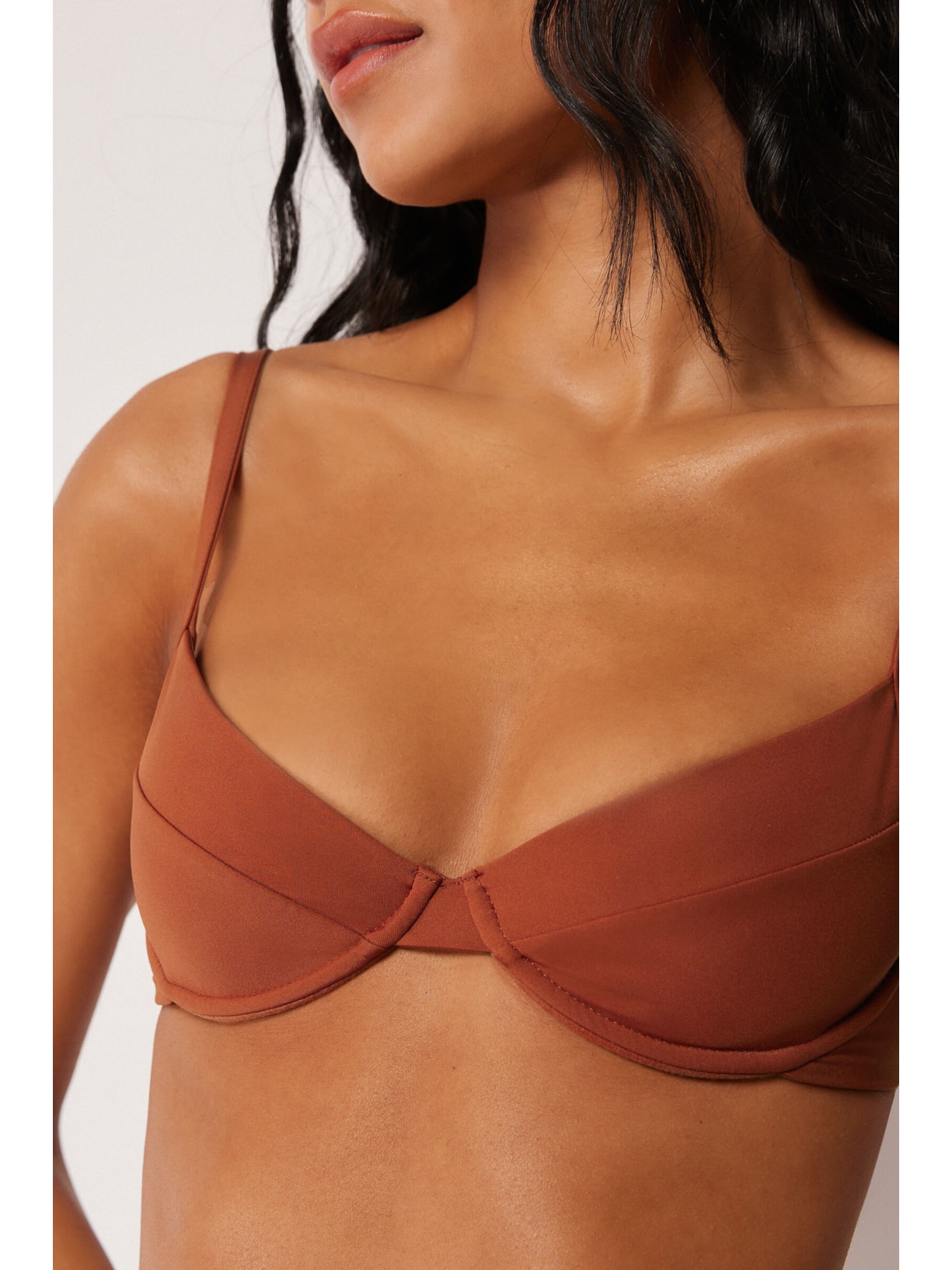 Parte De Cima De Biquíni Balconette Premium Fit Marrom Calzedonia