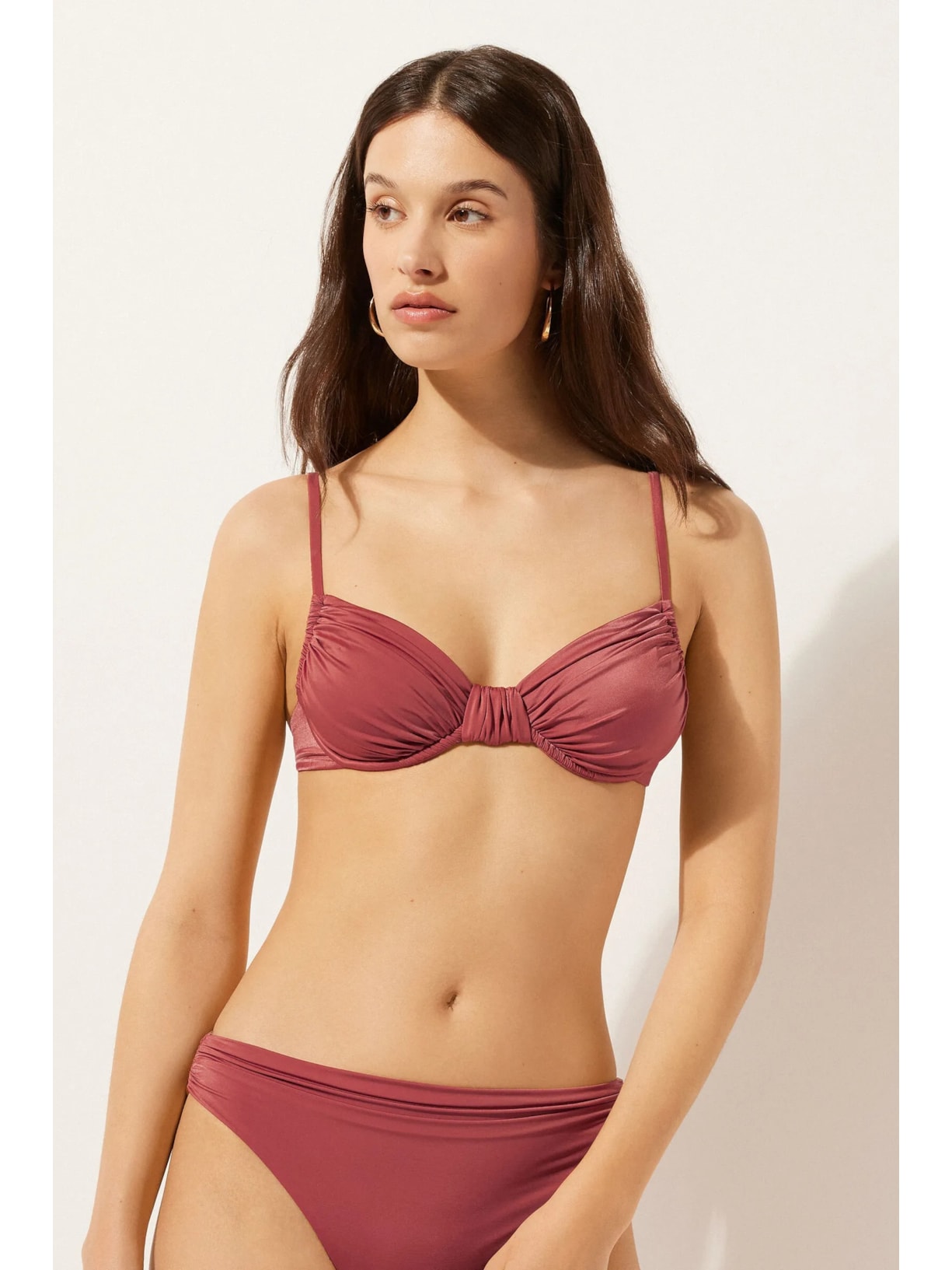 Parte De Cima De Biquíni Balconette Shiny Satin Laranja Calzedonia