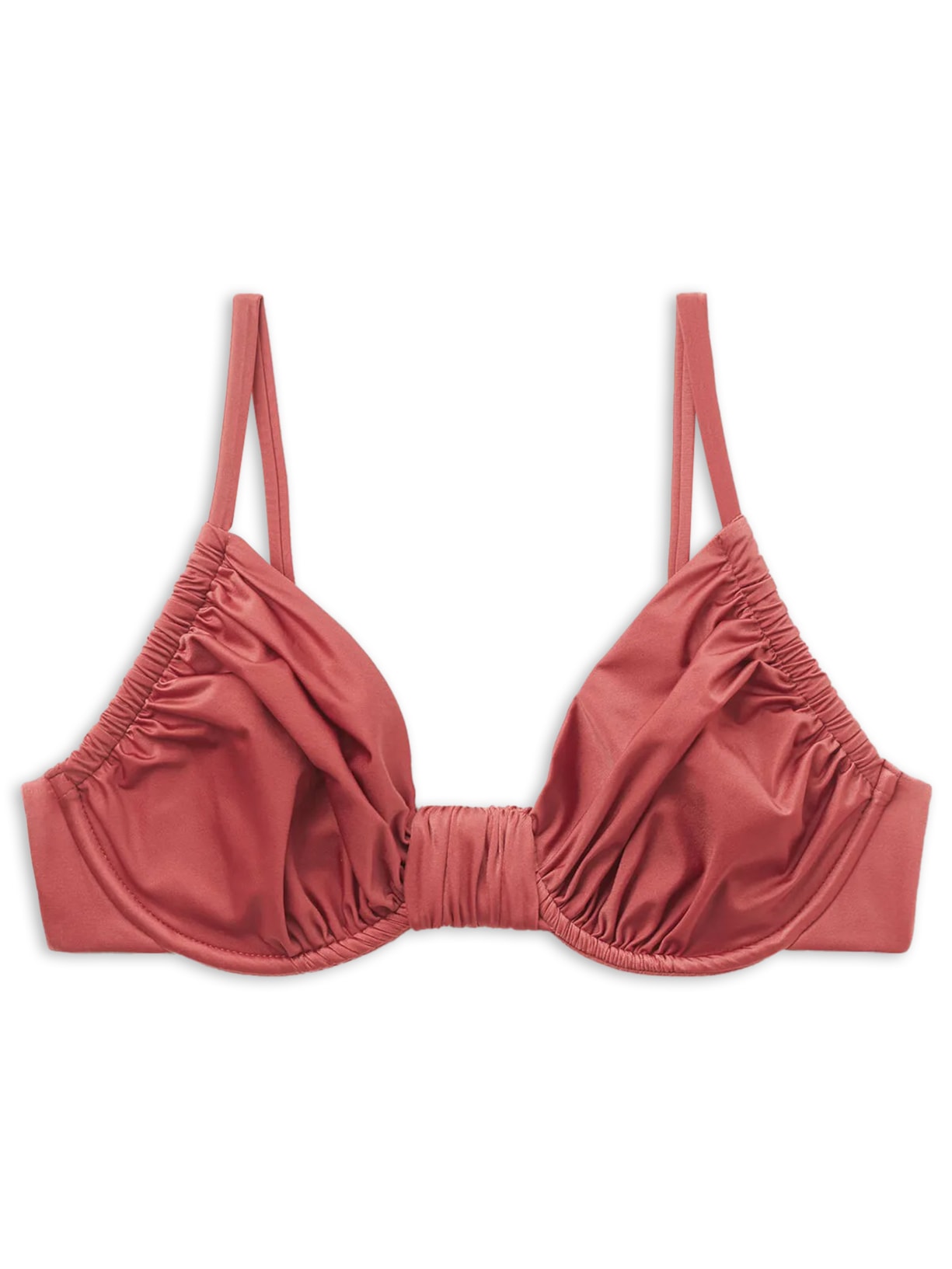 Parte De Cima De Biquíni Balconette Shiny Satin - Laranja