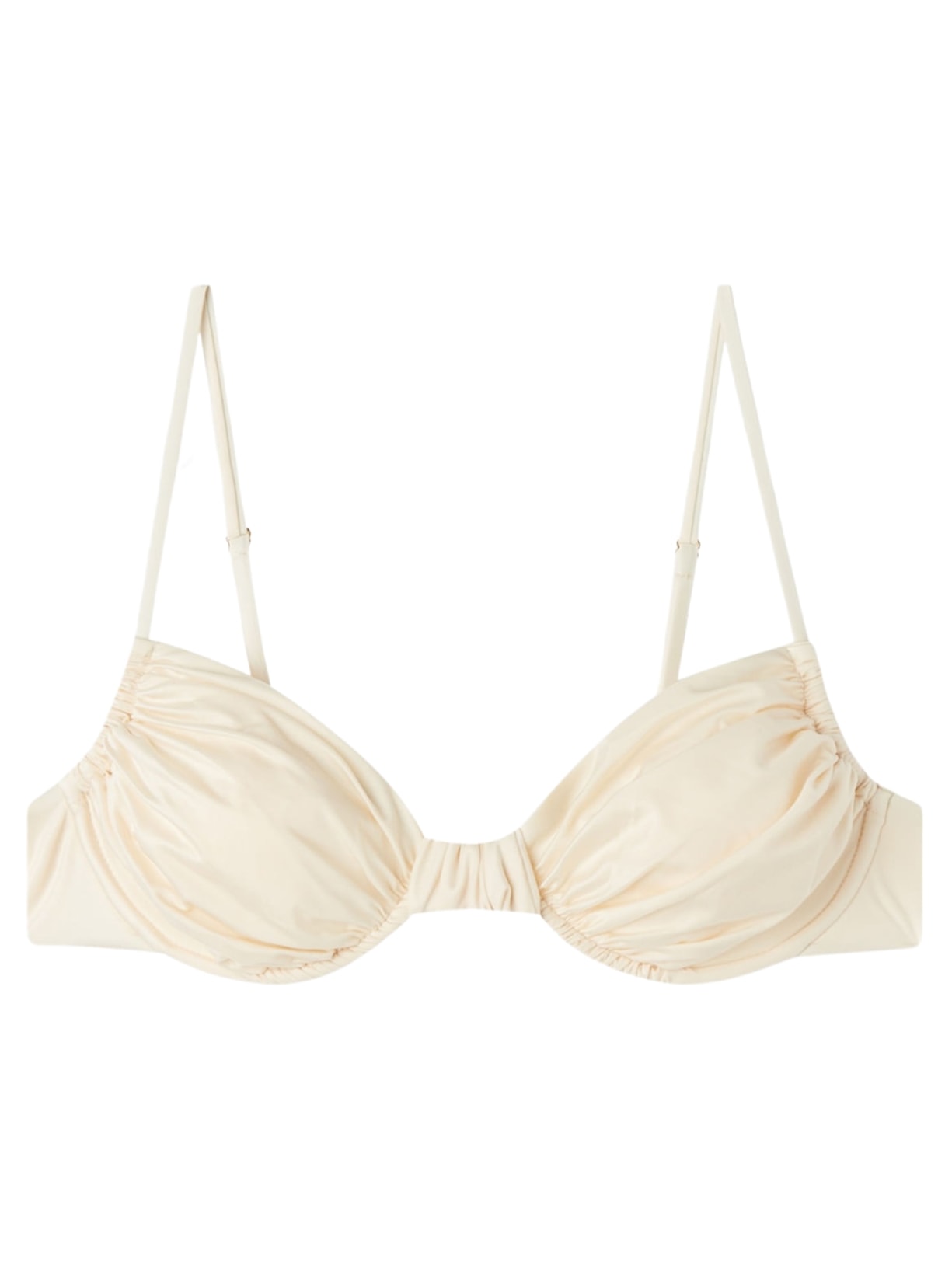Parte De Cima De Biquíni Balconette Shiny Satin - Off-White