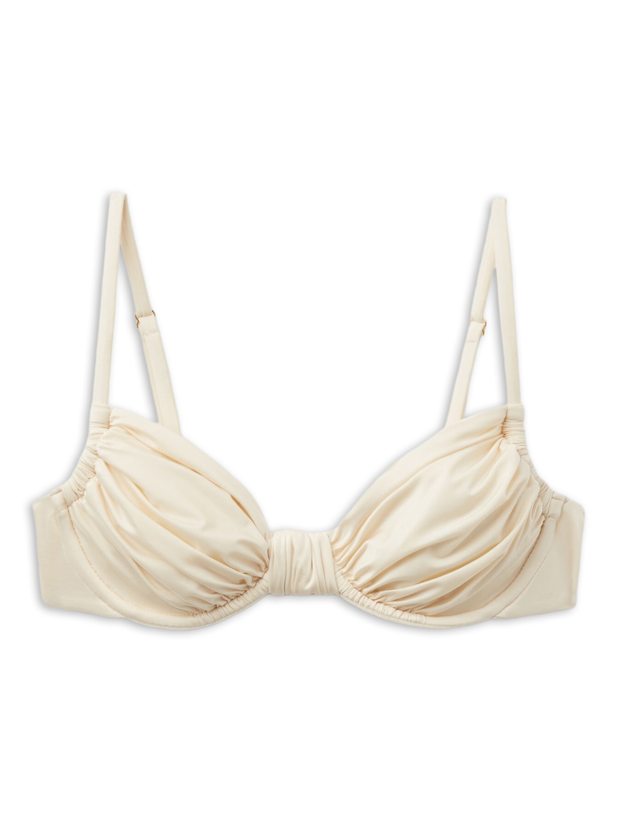 Parte De Cima De Biquíni Balconette Shiny Satin Off-White Calzedonia
