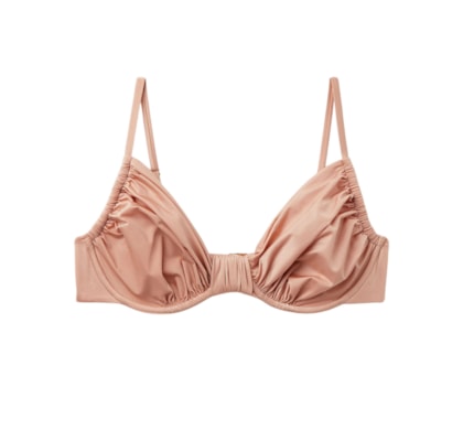 Parte De Cima De Biquíni Balconette Shiny Satin - Rosa