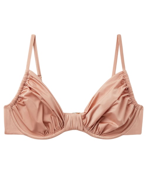 Parte De Cima De Biquíni Balconette Shiny Satin - Rosa