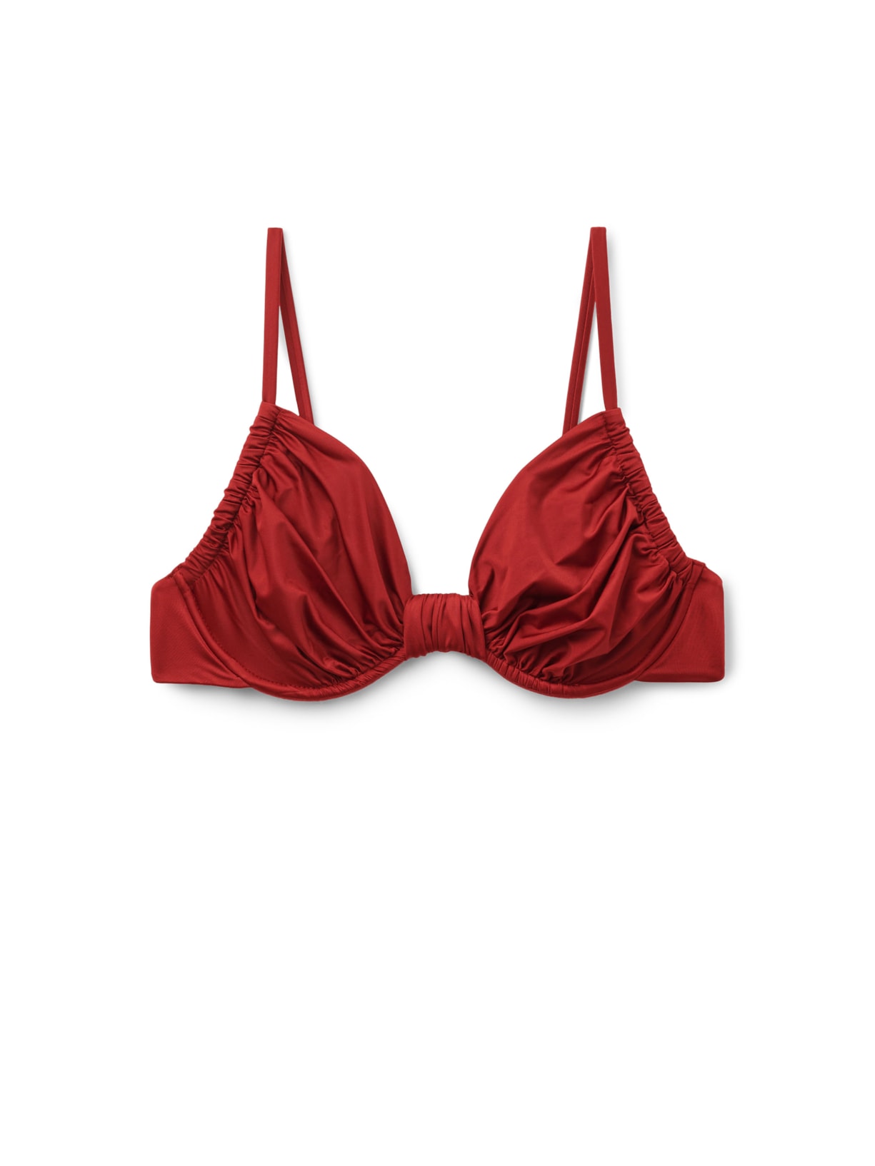 Parte De Cima De Biquíni Balconette Shiny Satin Vermelho Calzedonia