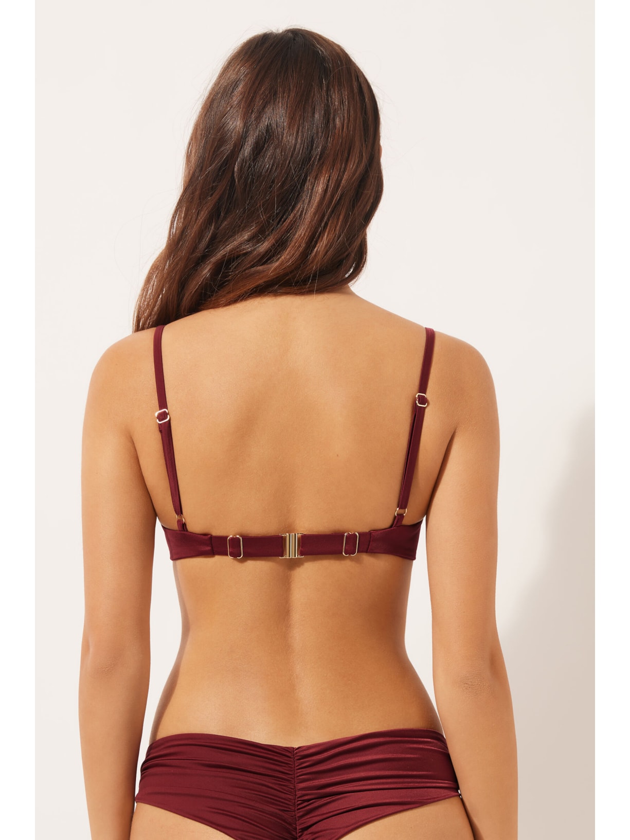 Parte De Cima De Biquíni Balconette Shiny Satin Vermelho Calzedonia