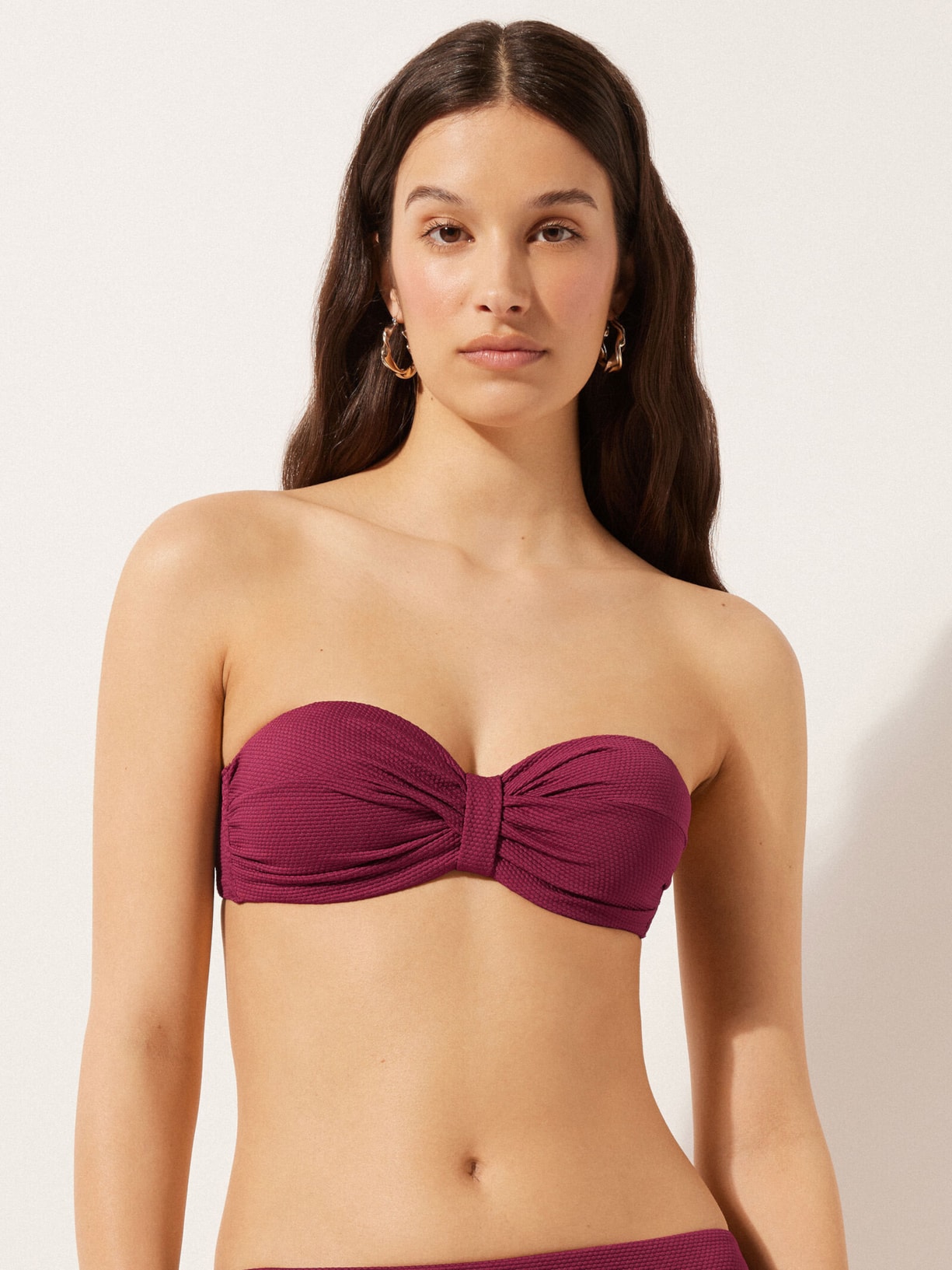 Parte De Cima De Biquíni Classy Piquet Bordô Calzedonia