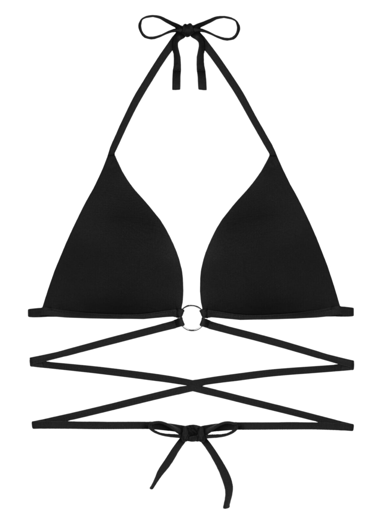 Parte De Cima De Biquíni Cortininha Almofadada Abu Dhabi - Preto