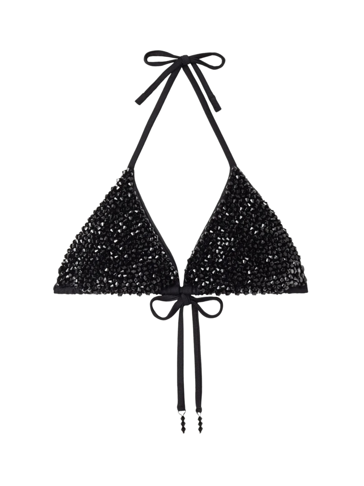 Parte De Cima De Biquíni Cortininha Black Crystals - Preto