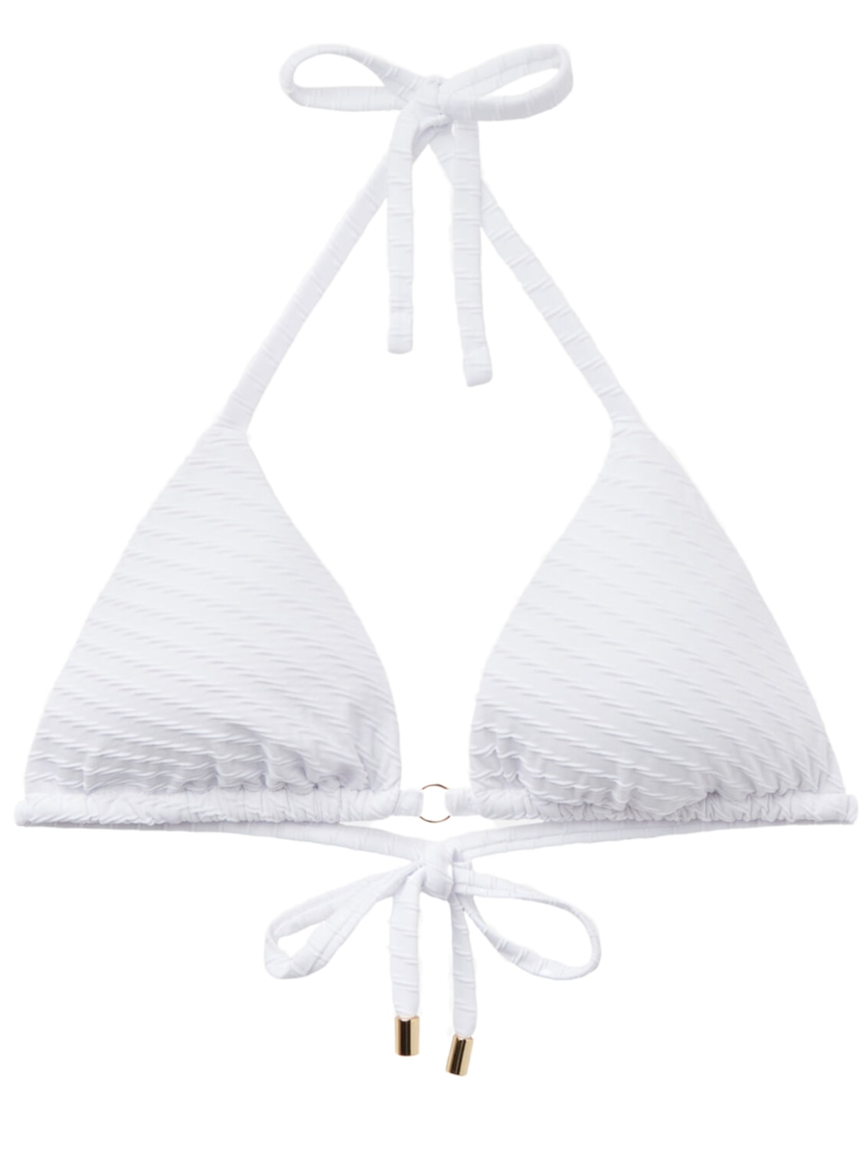 Parte De Cima De Biquíni Cortininha Black Waves - Branco