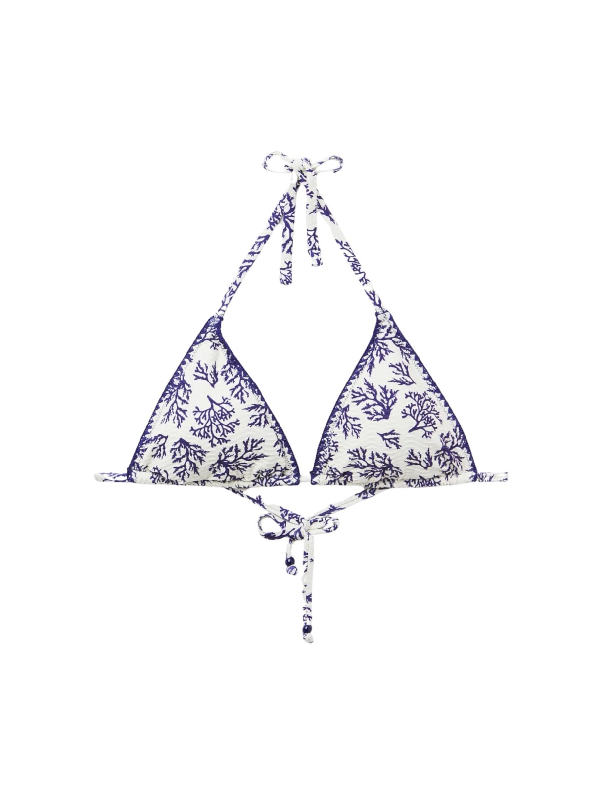 Parte De Cima De Biquíni Cortininha Blue Corals Azul Calzedonia