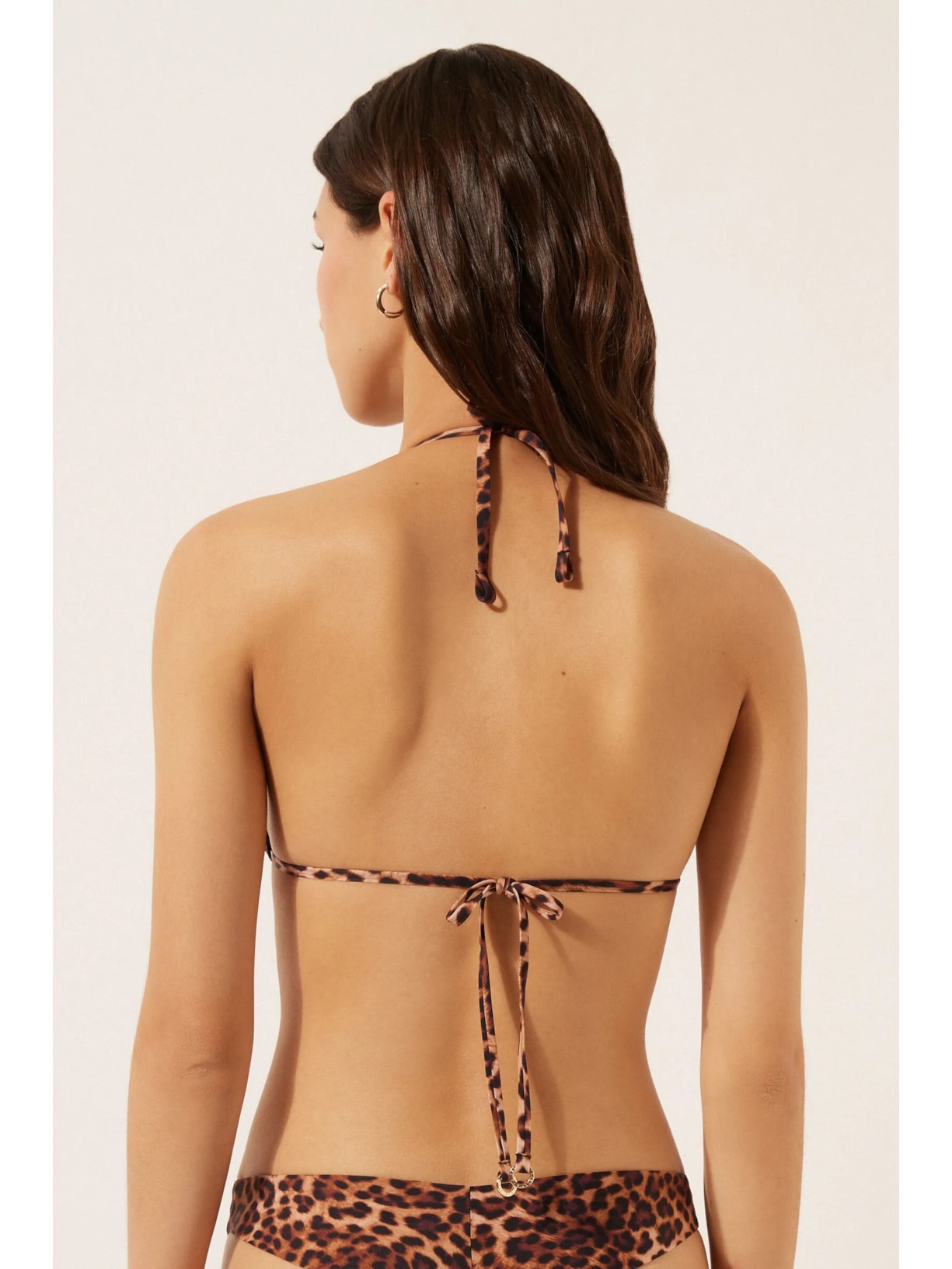 Parte De Cima De Biquíni Cortininha Brown Animalier Marrom Calzedonia