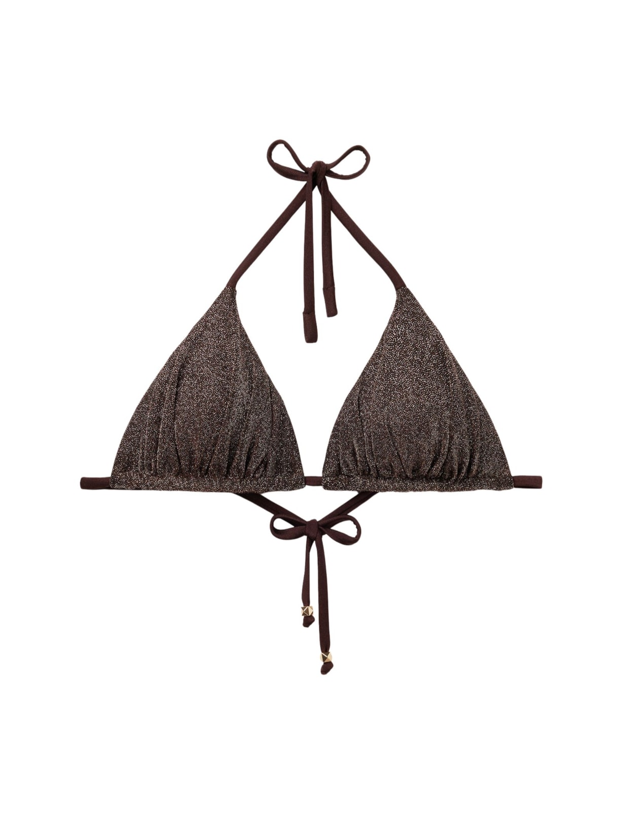 Parte De Cima De Biquíni Cortininha Brown Glitter Marrom Calzedonia