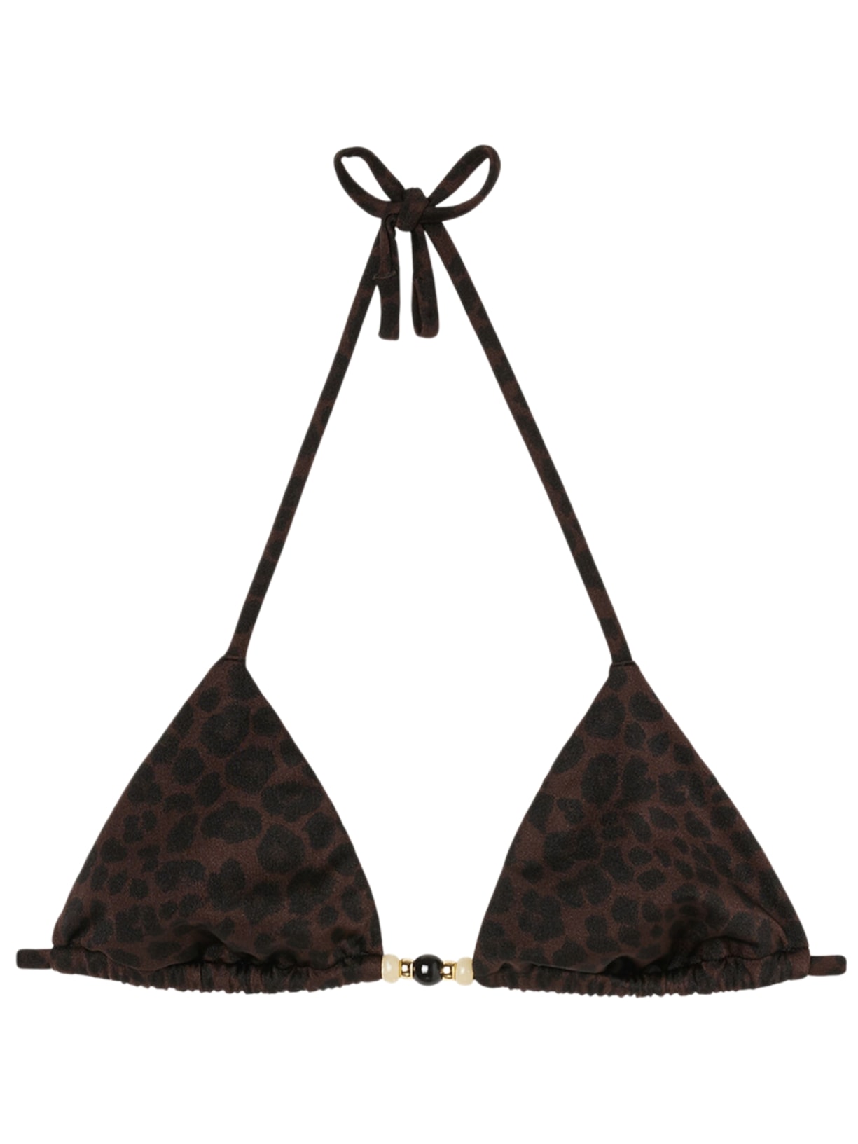 Parte De Cima De Biquíni Cortininha Caimanera - Marrom