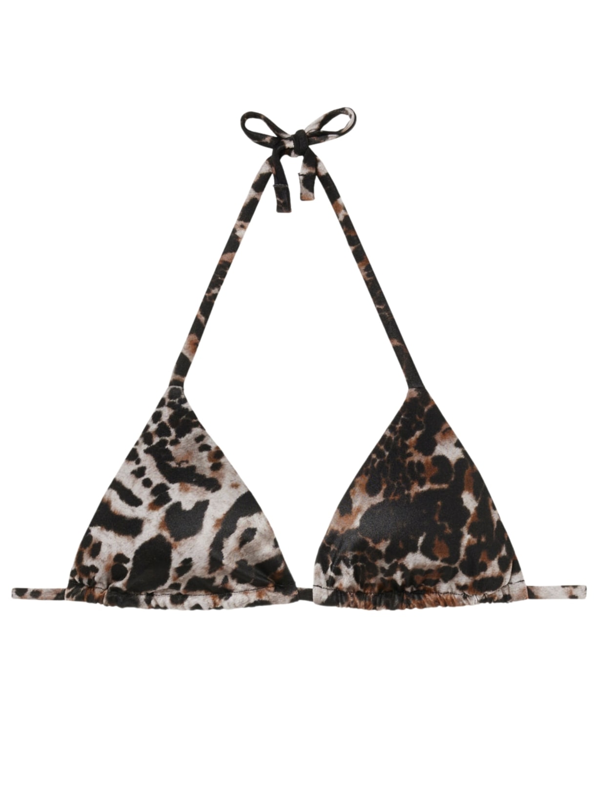 Parte De Cima De Biquíni Cortininha Elegant Animalier - Marrom