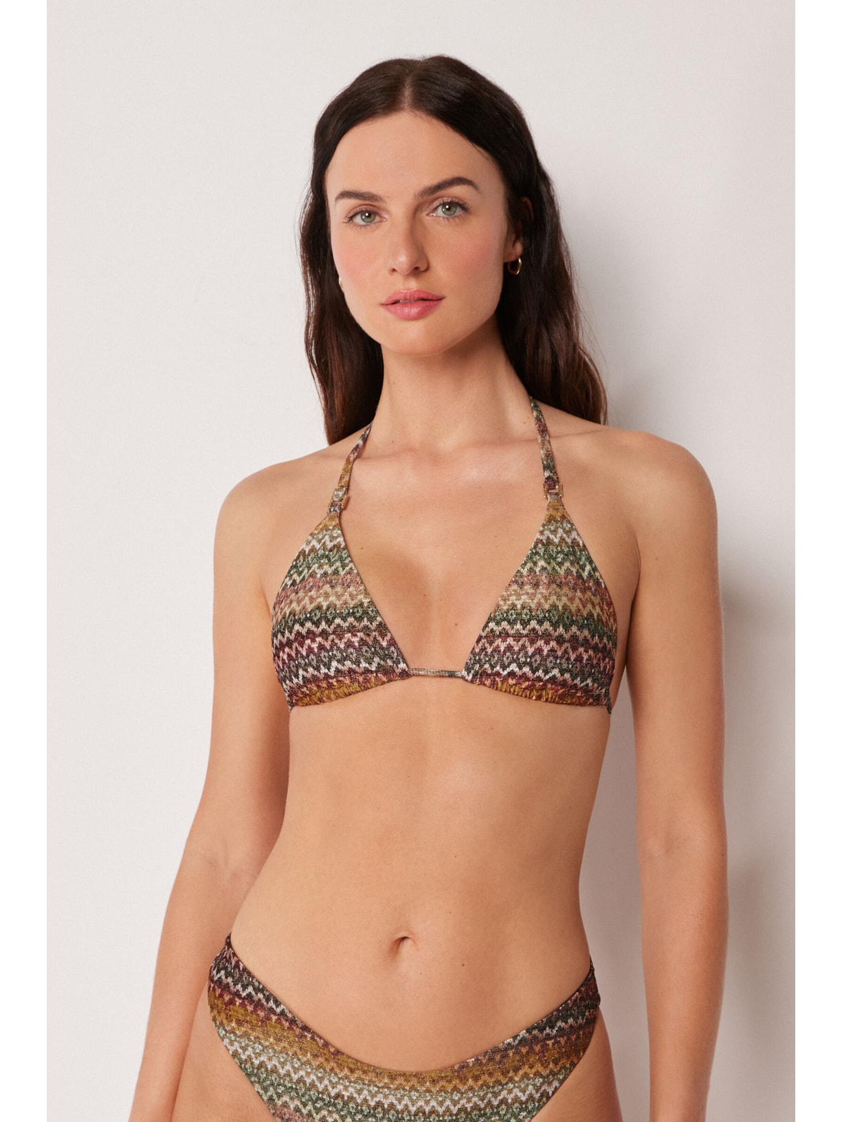 Parte De Cima De Biquíni Cortininha Elegant Ethnic Verde Calzedonia