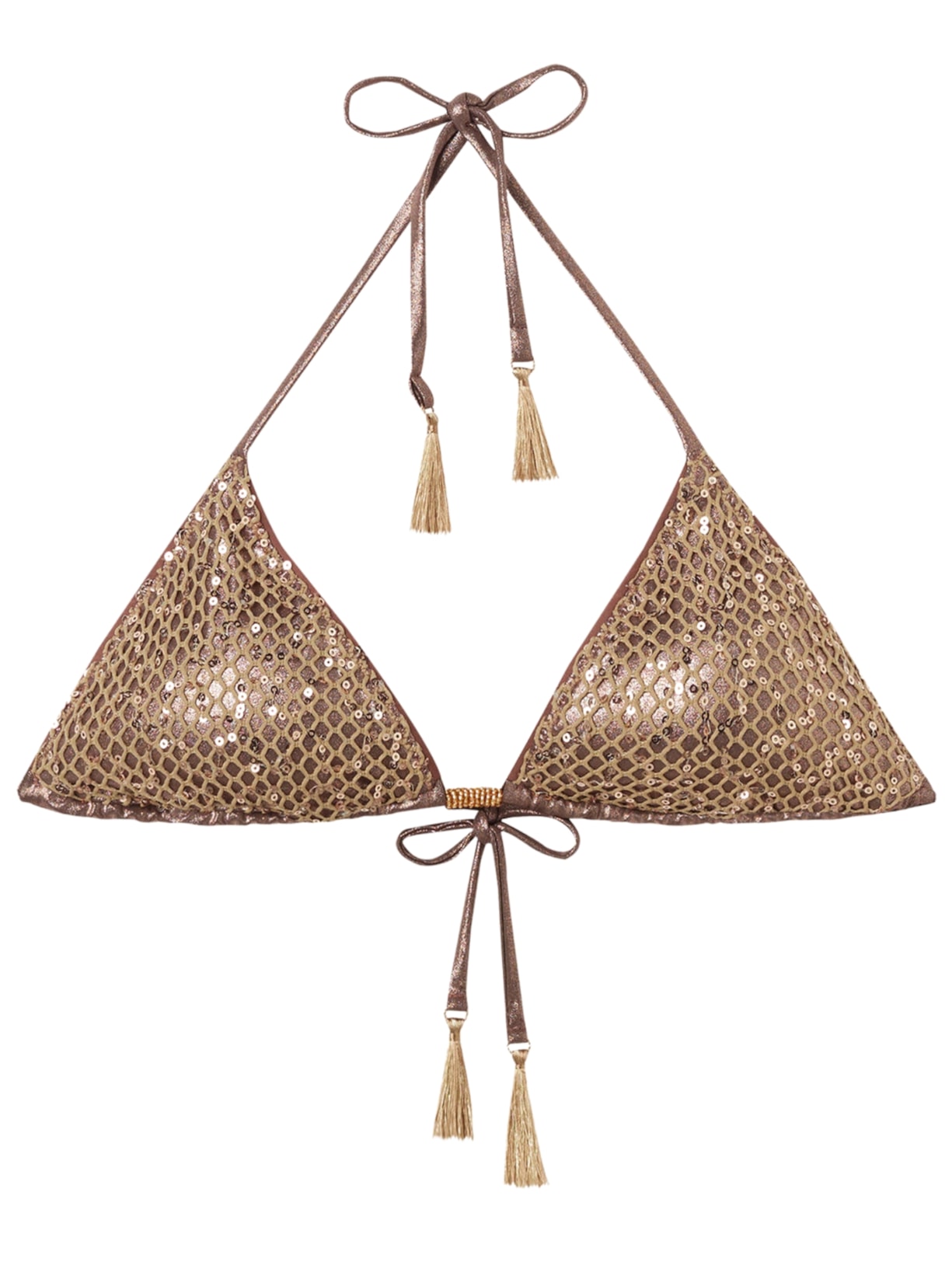 Parte De Cima De Biquíni Cortininha Glittering Net - Cinza