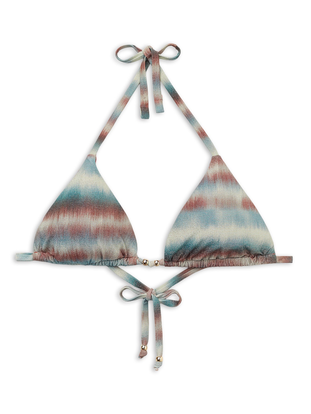 Parte De Cima De Biquíni Cortininha Glittery Tie-Dye - Azul