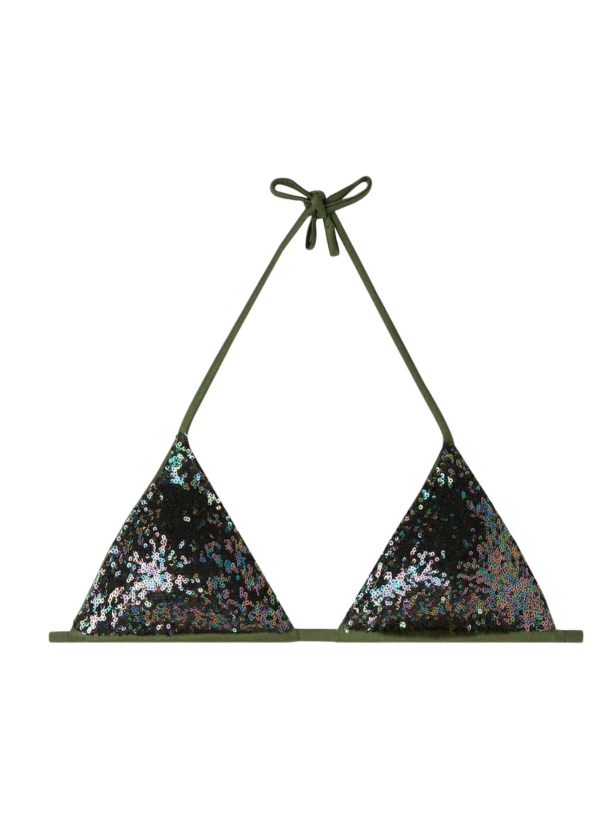 Parte De Cima De Biquíni Cortininha Glowing Surface - Verde