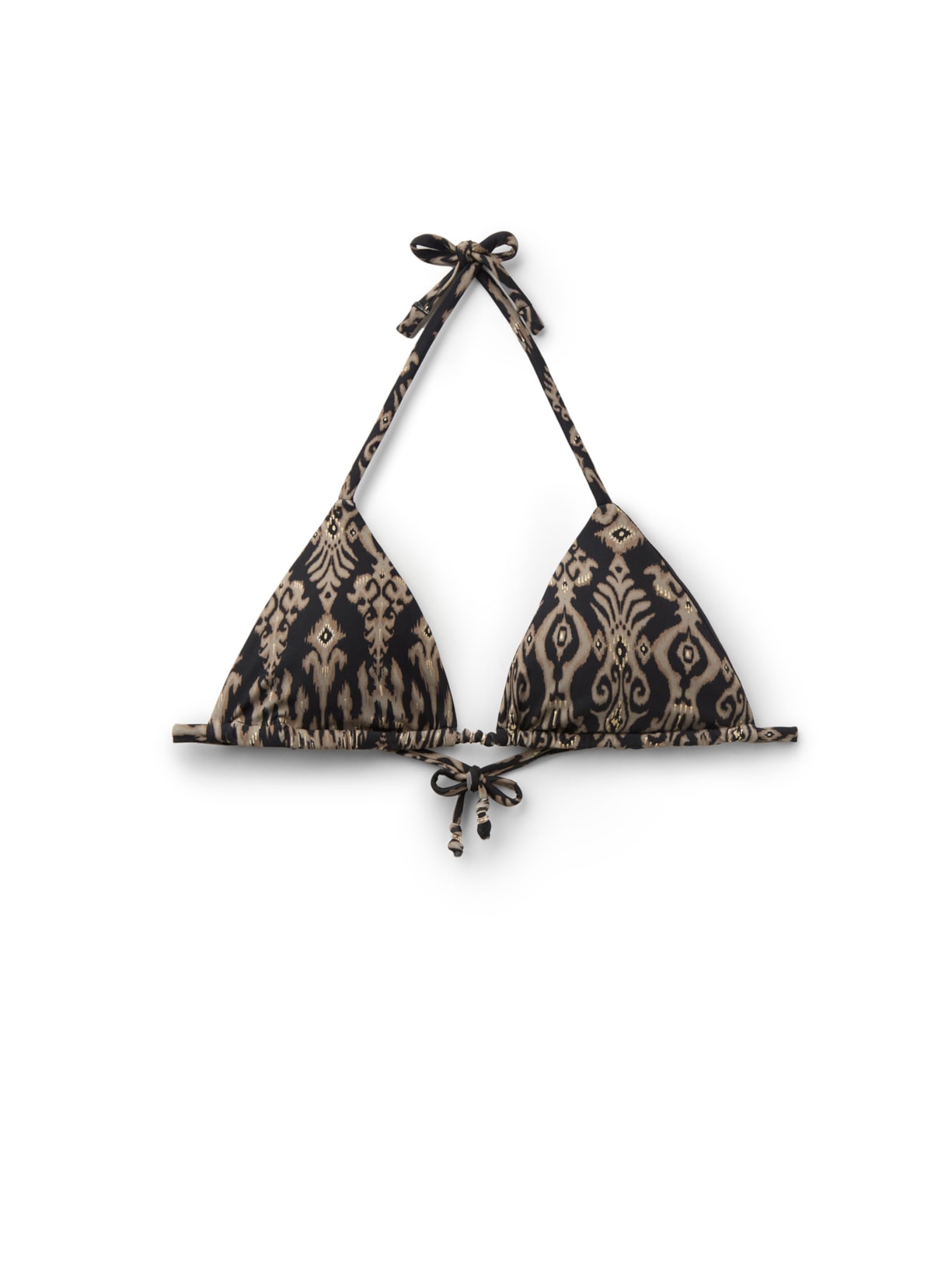 Parte De Cima De Biquíni Cortininha Golden Ethnic Preto Calzedonia